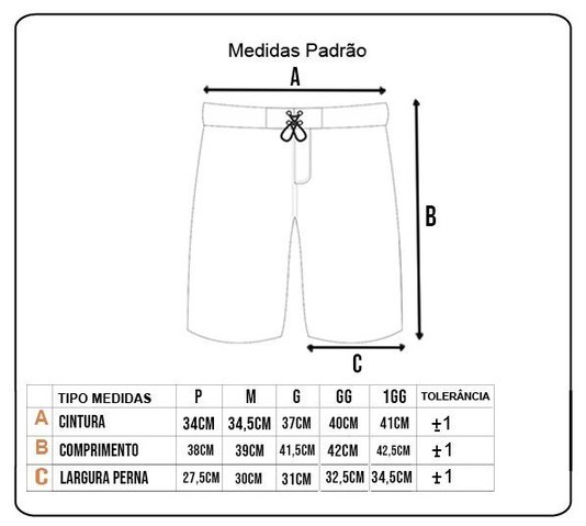 Bermuda Rock City Shorts Básica Azul Marinho
