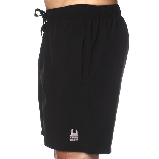 Bermuda Shorts Rock City Logo Preto/Cinza