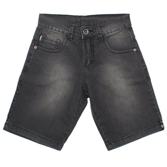 Bermuda Urgh Jeans Infantil Preto