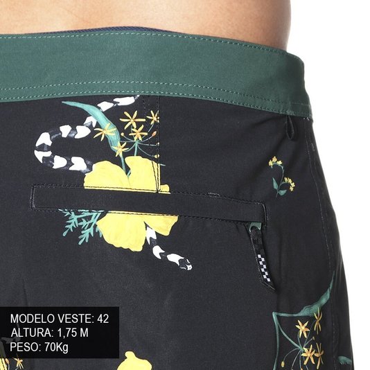 Bermuda Vans Pine Needle Banho Preto/Verde