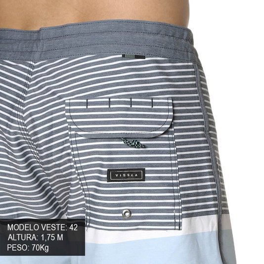 Bermuda Vissla Worlds Best Banho Azul/Cinza