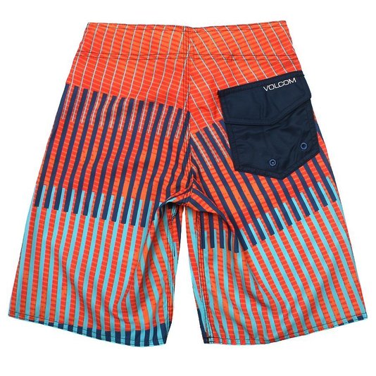 Bermuda Volcom Volcastripe Infantil Laranja