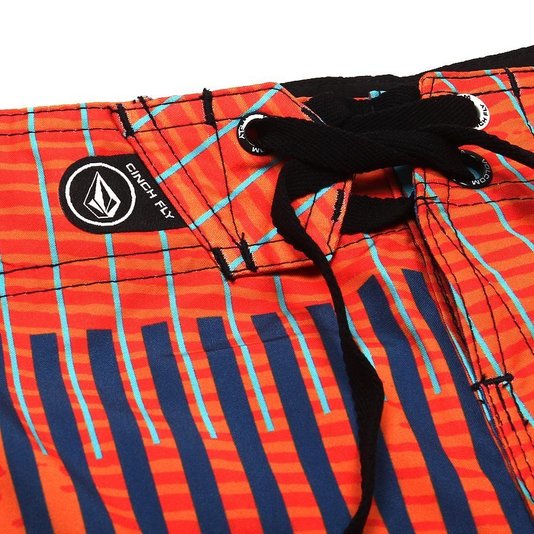 Bermuda Volcom Volcastripe Infantil Laranja
