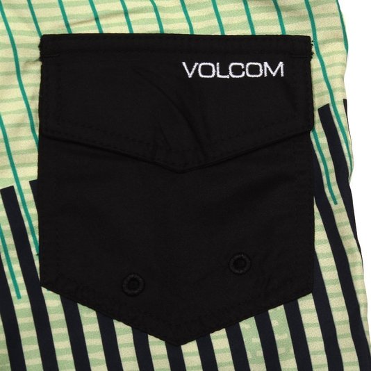 Bermuda Volcom Volcastripe Infantil Verde