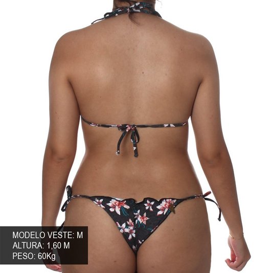Biquíni Roxy Easy Come Cort Preto/Floral