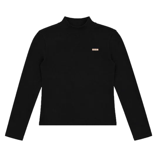Blusa Child M/L Feminina Label Preto