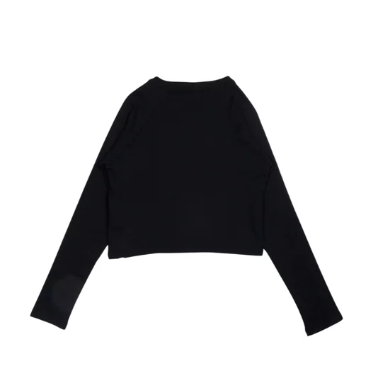 Blusa Hurley M/L Mountain Cropped Preto