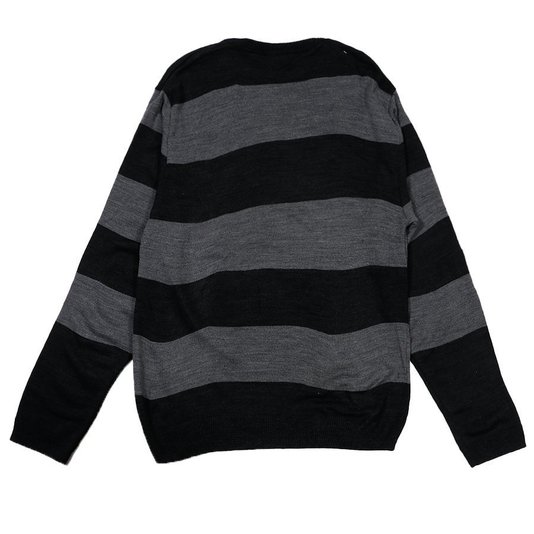 Blusa Hurley Stripes Tricot Listrado Preto/Cinza