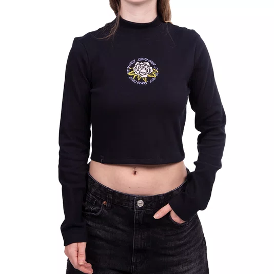 Blusa Santa Cruz M/L Feminina Ringed Arrangement Preto