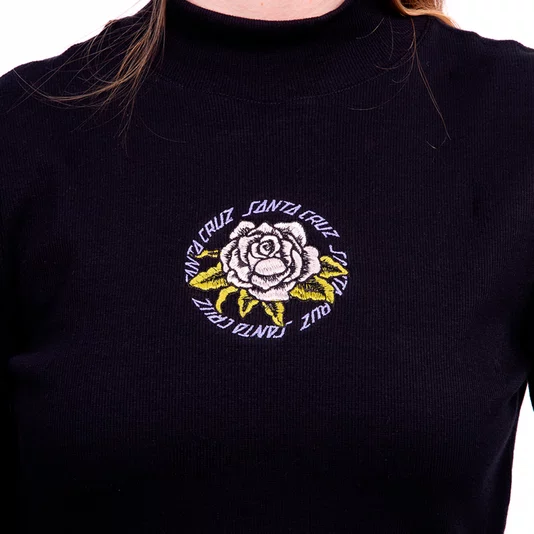 Blusa Santa Cruz M/L Feminina Ringed Arrangement Preto