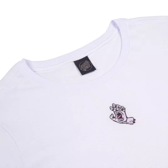 Blusa Santa Cruz M/L Screaming Hand Front Embroidery Branco