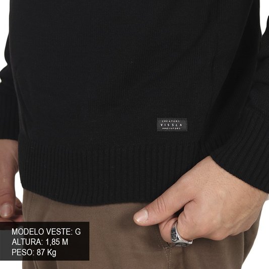 Blusa Vissla Horizon Tricot Preto/Marrom