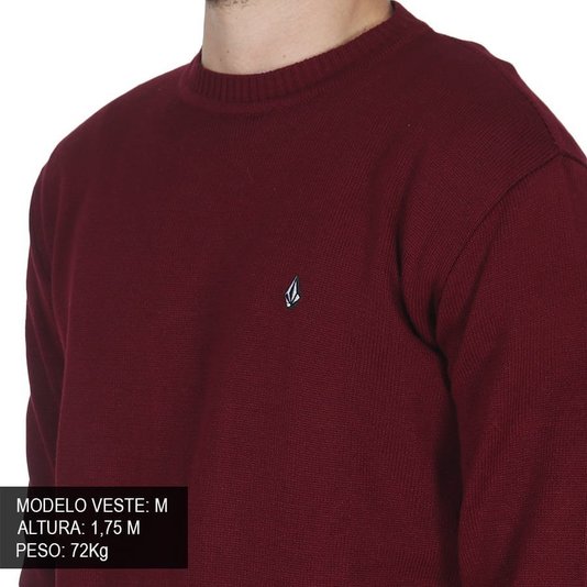 Blusa Volcom Tricot Classic Stone Bordo