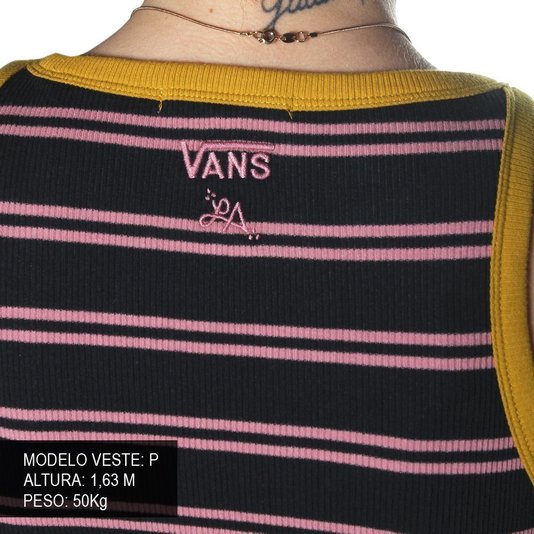 Body Vans Lizzie Armanto Stripe Preto/Rosa