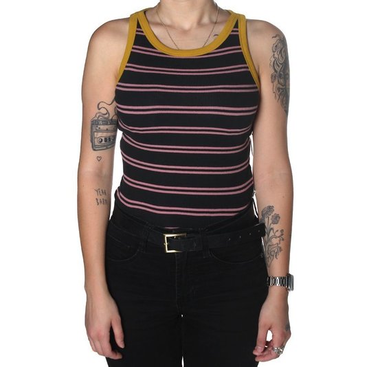 Body Vans Lizzie Armanto Stripe Preto/Rosa
