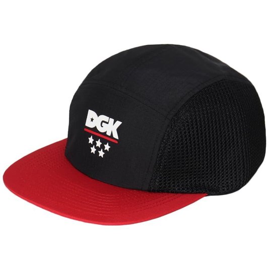 Boné Dgk Court Camper Hat Preto/Vermelho/Branco