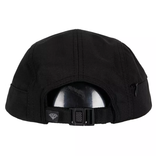 Boné Diamond Brilliant Rubber Applique 5 Panel Preto/Amarelo