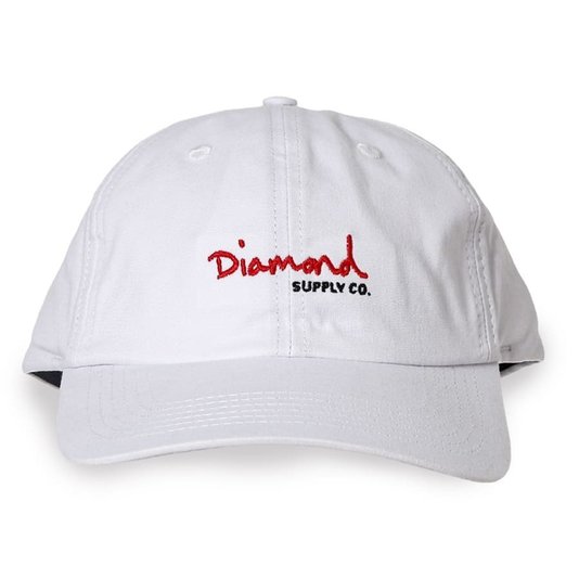 Boné Diamond Og Script Dad Hat Branco