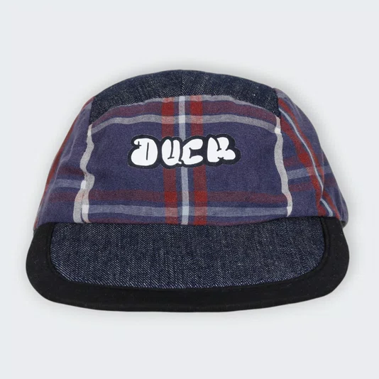Boné Duck Artfacts Dupla Face Registro Jeans/Xadrez