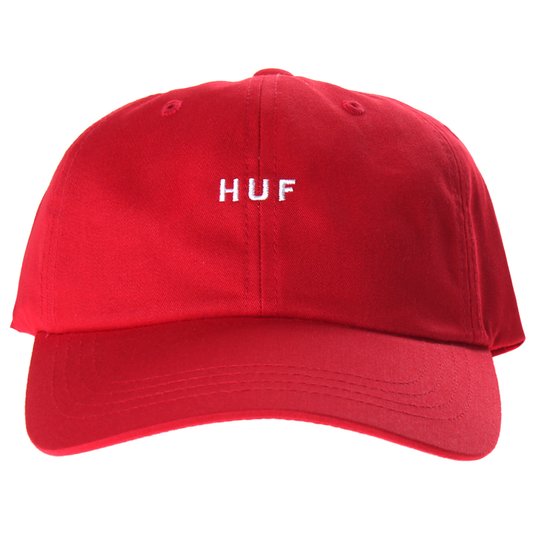 Boné HUF OG Logo Aba Curva Visor Vermelho