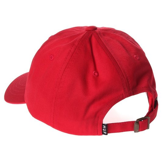 Boné HUF OG Logo Aba Curva Visor Vermelho