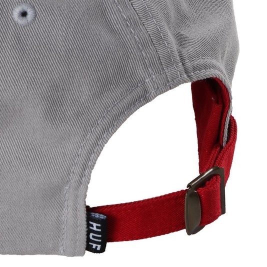 Boné Huf Worldwide Cv 6 Cinza/Vermelho