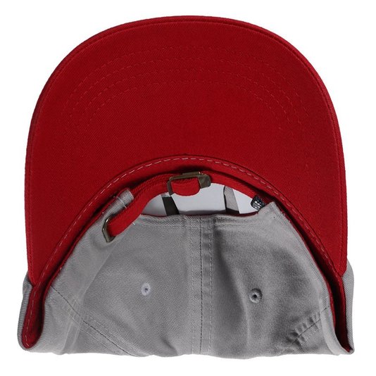 Boné Huf Worldwide Cv 6 Cinza/Vermelho