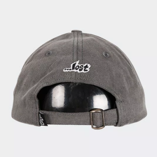 Boné Lost Dad Hat Lavado Cinza Chumbo