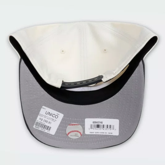 Boné New Era Mlb 9fifty Aframe Snapback Los Angeles Dodgers Off White/Cinza