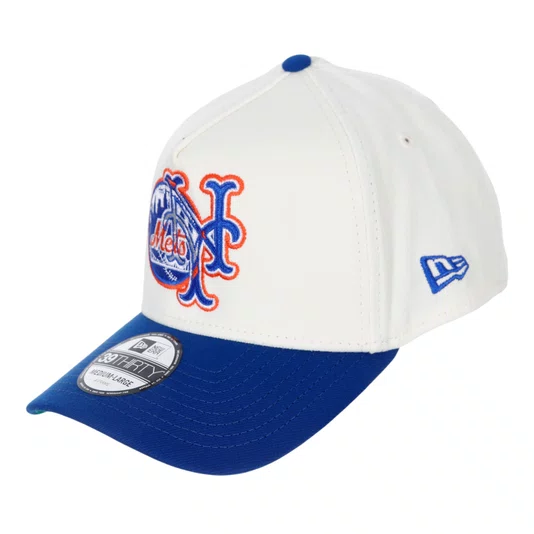 Boné New Era 39thirty A-Frame New York Mets Mlb Azul/Branco