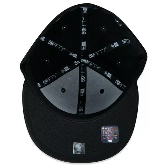 Boné New Era 59fifty Aba Reta Nba Brooklyn Nets Preto
