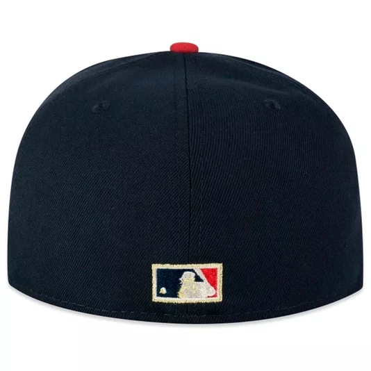 Boné New Era 59fifty Fitted Mlb Los Angeles Angels Fanpage Azul Marinho/Vermelho