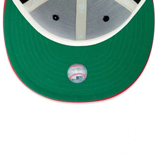 Boné New Era 59fifty Fitted Mlb Los Angeles Angels Fanpage Azul Marinho/Vermelho