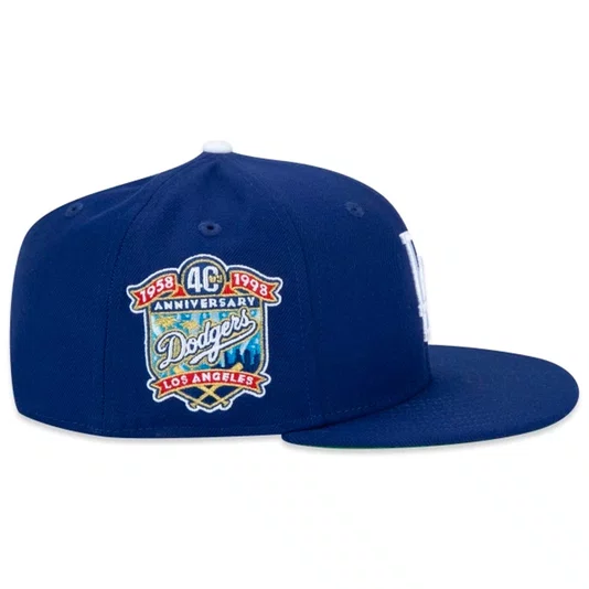 Boné New Era 59fifty Fitted Mlb Los Angeles Dodgers Fanpage Azul