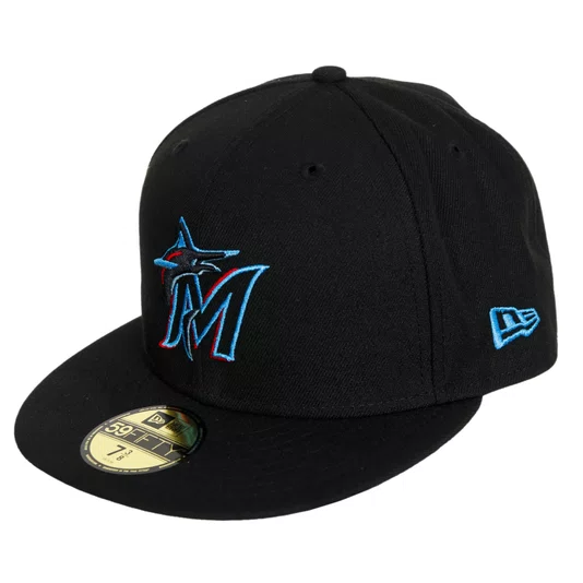 Boné New Era 59Fifty Miami Marlins Mlb Preto