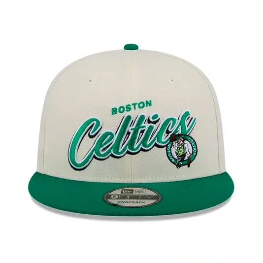 Boné New Era 950 Q125 2tn Script Nba Boscel Chwotc Off White/Verde