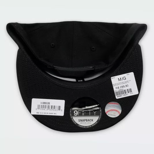 Boné New Era 950 Visor Chicago White Sox Preto