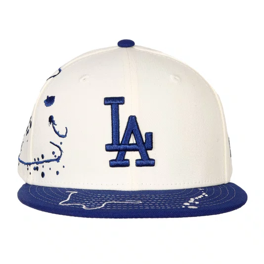 Boné New Era 9fifity Los Angeles Dodgers Mlb Juvenil Off White/Azul