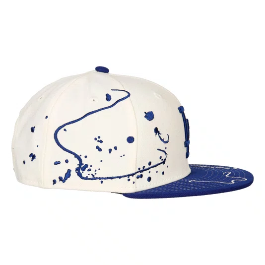 Boné New Era 9fifity Los Angeles Dodgers Mlb Juvenil Off White/Azul