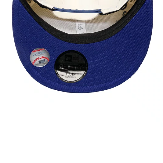 Boné New Era 9fifity Los Angeles Dodgers Mlb Juvenil Off White/Azul