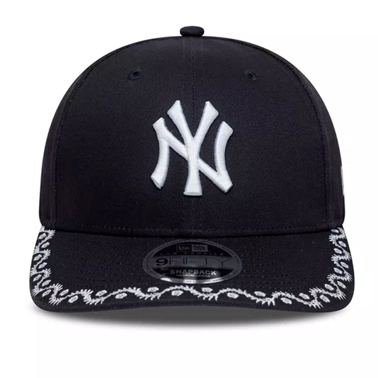 Boné New Era 9fifty Low Profile Ny Yankees Mlb Floral Azul Marinho