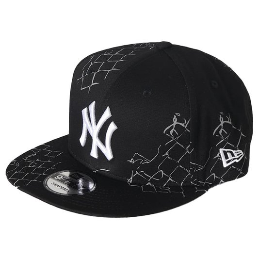 Boné New Era 9fifty New York Yankees Fence Preto/Branco