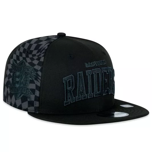 Boné New Era 9fifty Nfl Las Vegas Raiders Back To Black Preto