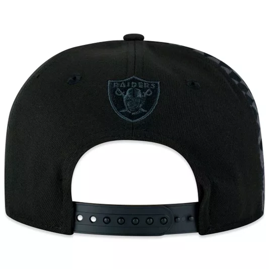 Boné New Era 9fifty Nfl Las Vegas Raiders Back To Black Preto