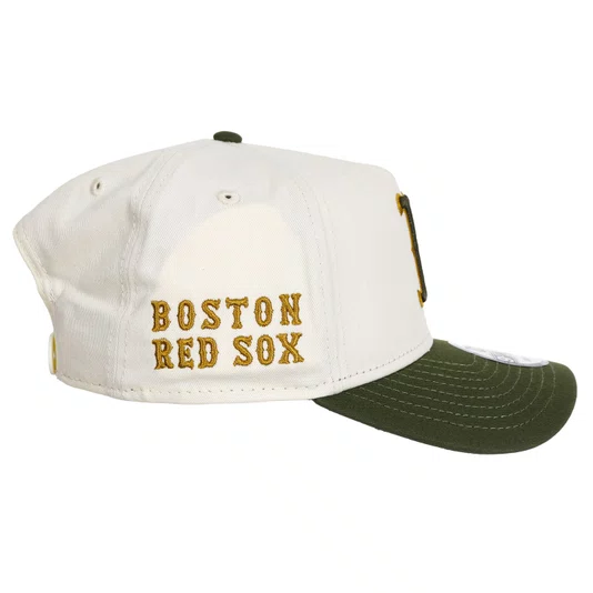 Boné New Era 9Forty Boston Red Sox Metallic Creme/Verde
