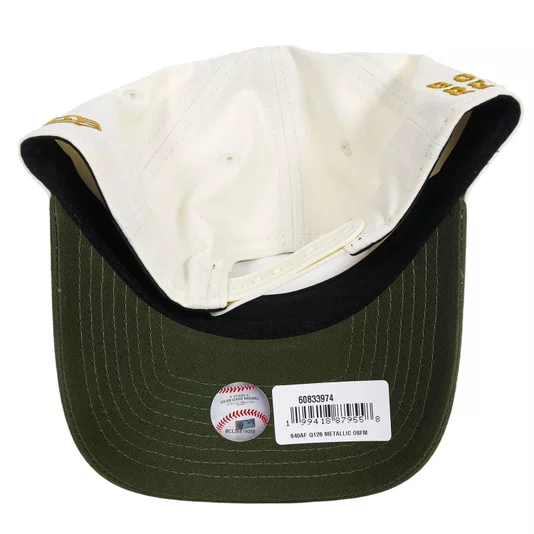 Boné New Era 9Forty Boston Red Sox Metallic Creme/Verde