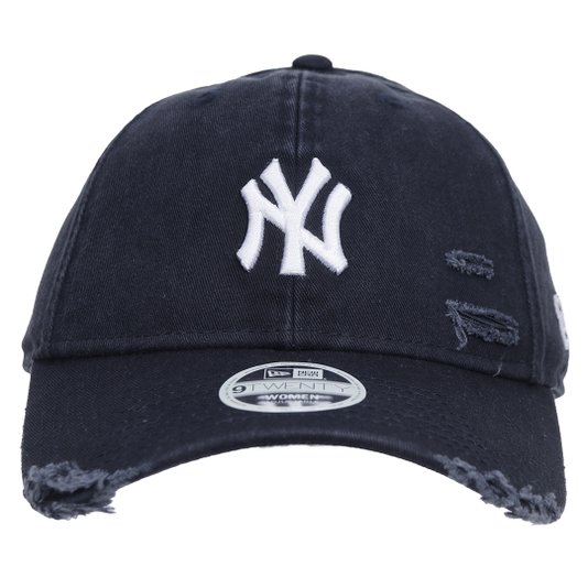 Boné New Era 9twenty Mlb New York Yankees Destroyed Feminino Azul Marinho