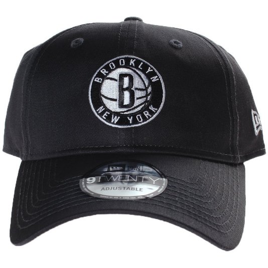 Boné New Era Aba Curva Brooklyn New York Cinza Chumbo