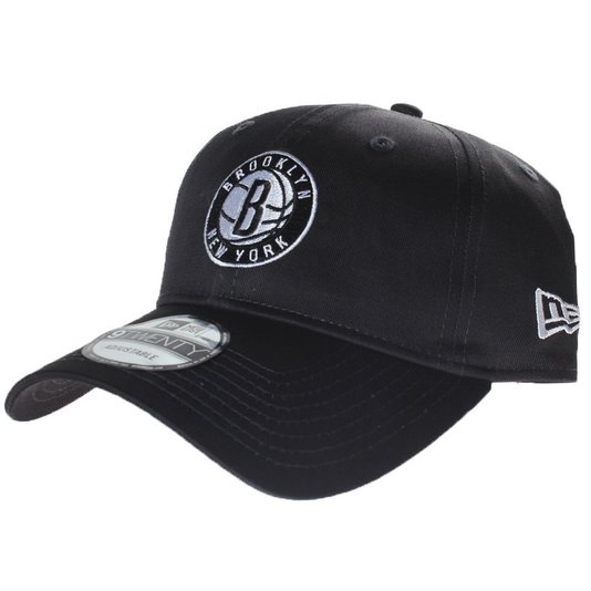 Boné New Era Aba Curva Brooklyn New York Cinza Chumbo