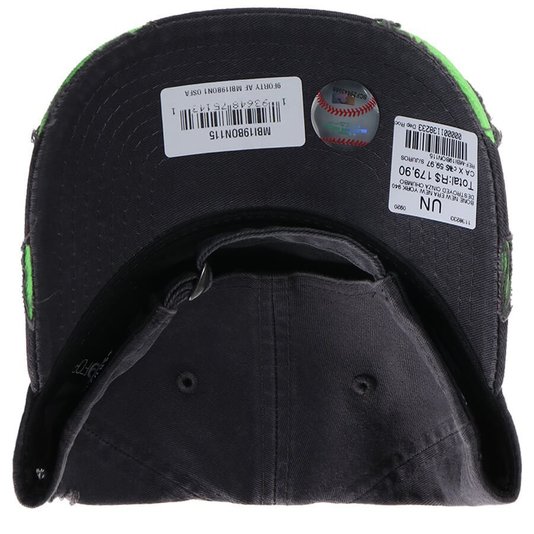 Bone New Era New York 940 Destroyed Cinza Chumbo